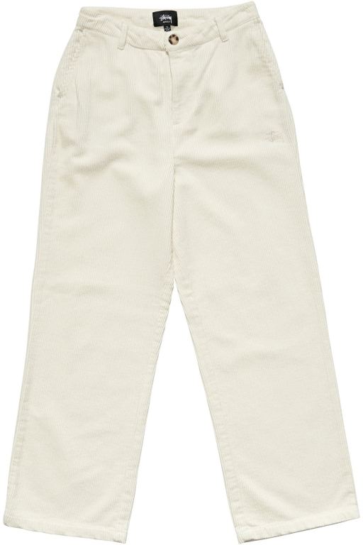 Stussy Womens Claudette Cord Pants White - WOBQA7469